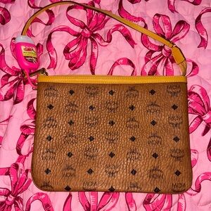 MCM Monogram Pouch Brown Color